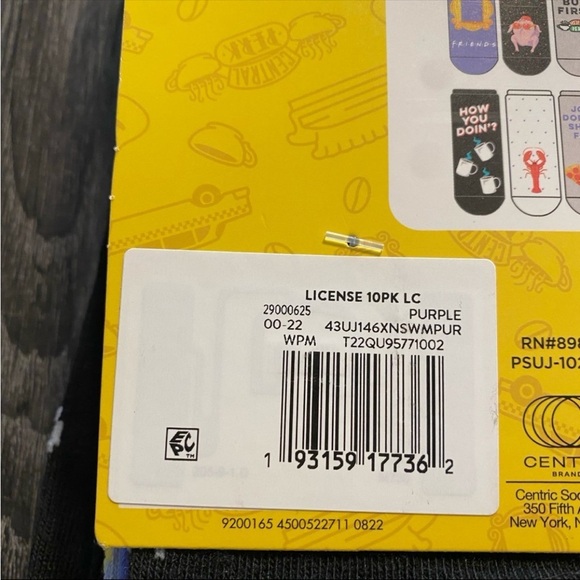 🔥5/25 NWT Package 10 Pair of Low Cut Socks FRIENDS TV Show Size 4-10 Warner Bros - Picture 4 of 6